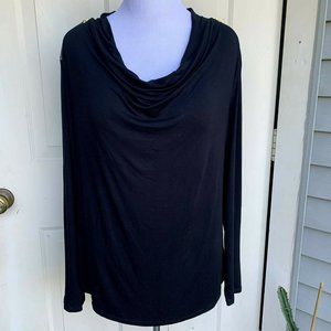 NWOT Michael Kors black viscose blouse size L